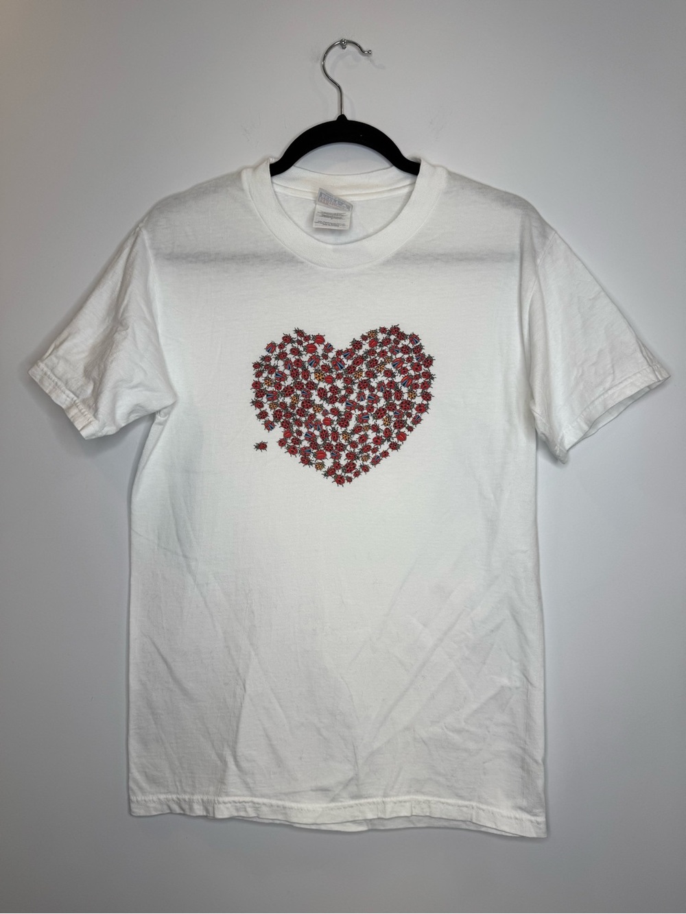 Vintage 90s Hanes White Beefy-T Tee the nature company sz small ladybug graphic
